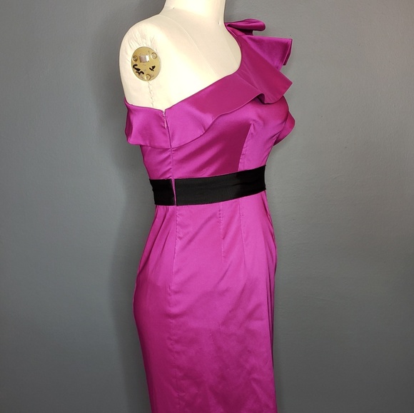 Jessica Simpson Satin Magenta Dress NWT - Picture 5 of 6